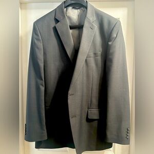 Haggar, tailored fit, travel Performance Stria Suit Jacket, dark Heather gray